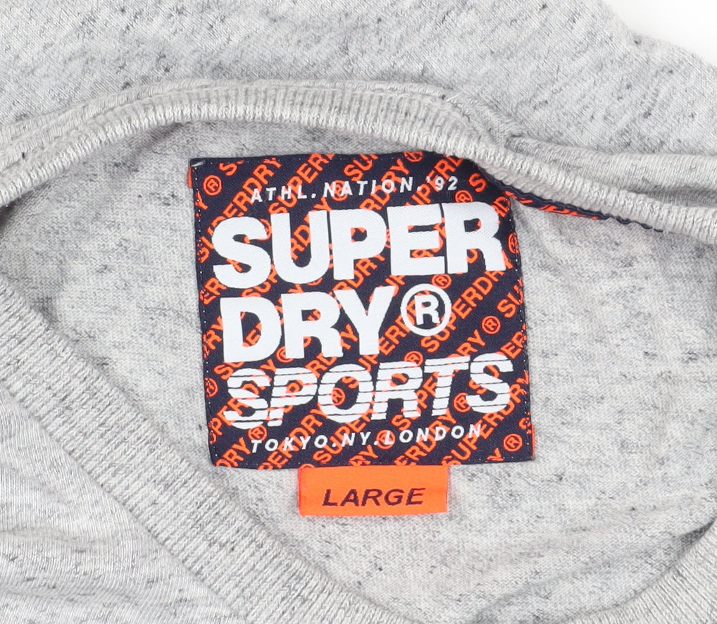 Superdry Men's Grey Sports T-Shirt, Size L, Regular Fit