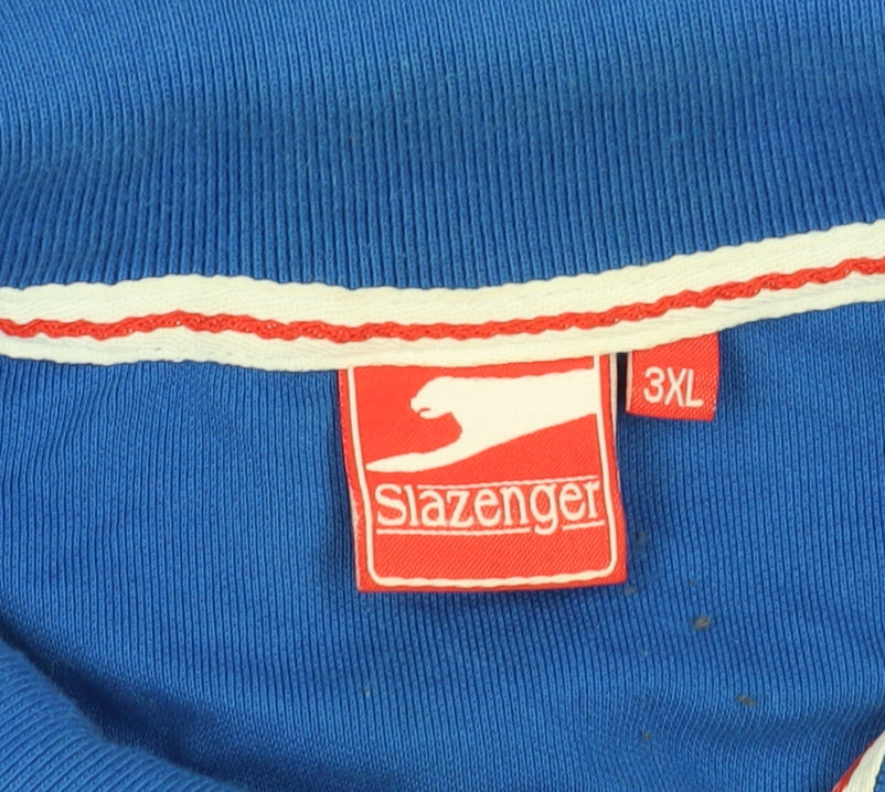 Slazenger Men's Blue Polo Shirt 3XL Short Sleeve