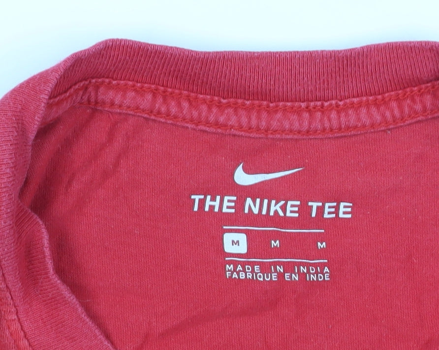 Nike Men's Red Sports T-Shirt, M, Short Sleeve