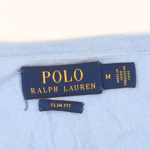 Polo Ralph Lauren Men's Blue V-Neck Slim Fit Jumper