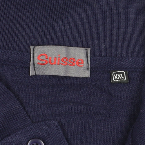 Suisse Men's Blue Short Sleeve Polo XXL