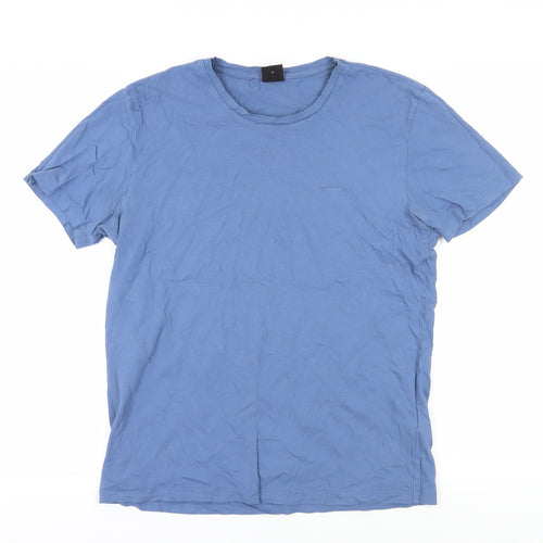 Hugo Boss Men's Blue Crew Neck T-Shirt - Medium