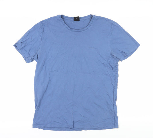 Hugo Boss Men's Blue Crew Neck T-Shirt - Medium