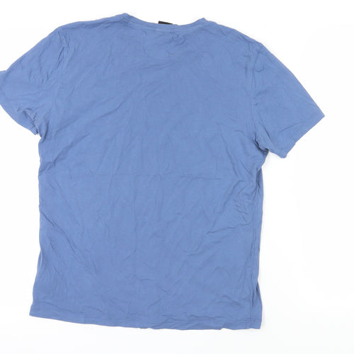 Hugo Boss Men's Blue Crew Neck T-Shirt - Medium