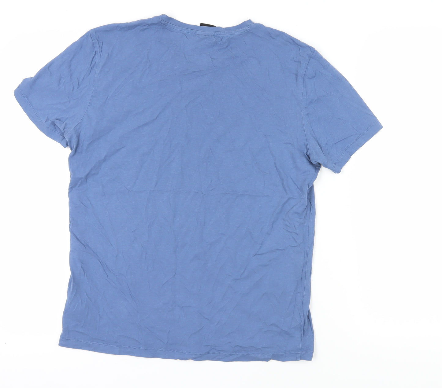 Hugo Boss Men's Blue Crew Neck T-Shirt - Medium