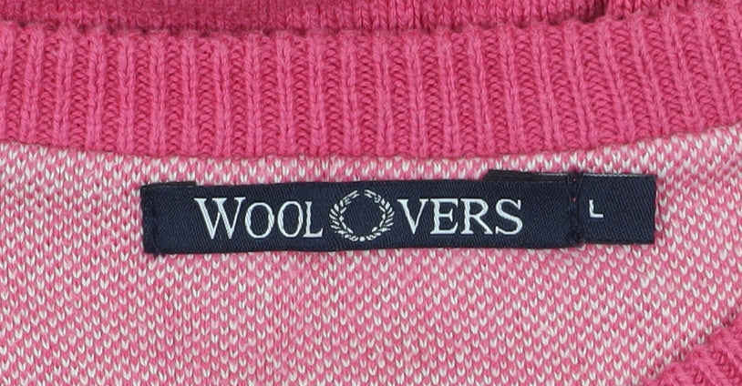 WoolOvers Men's Pink Cotton Pullover Jumper L