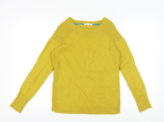 White Stuff Women's Yellow Pullover Jumper Size 10