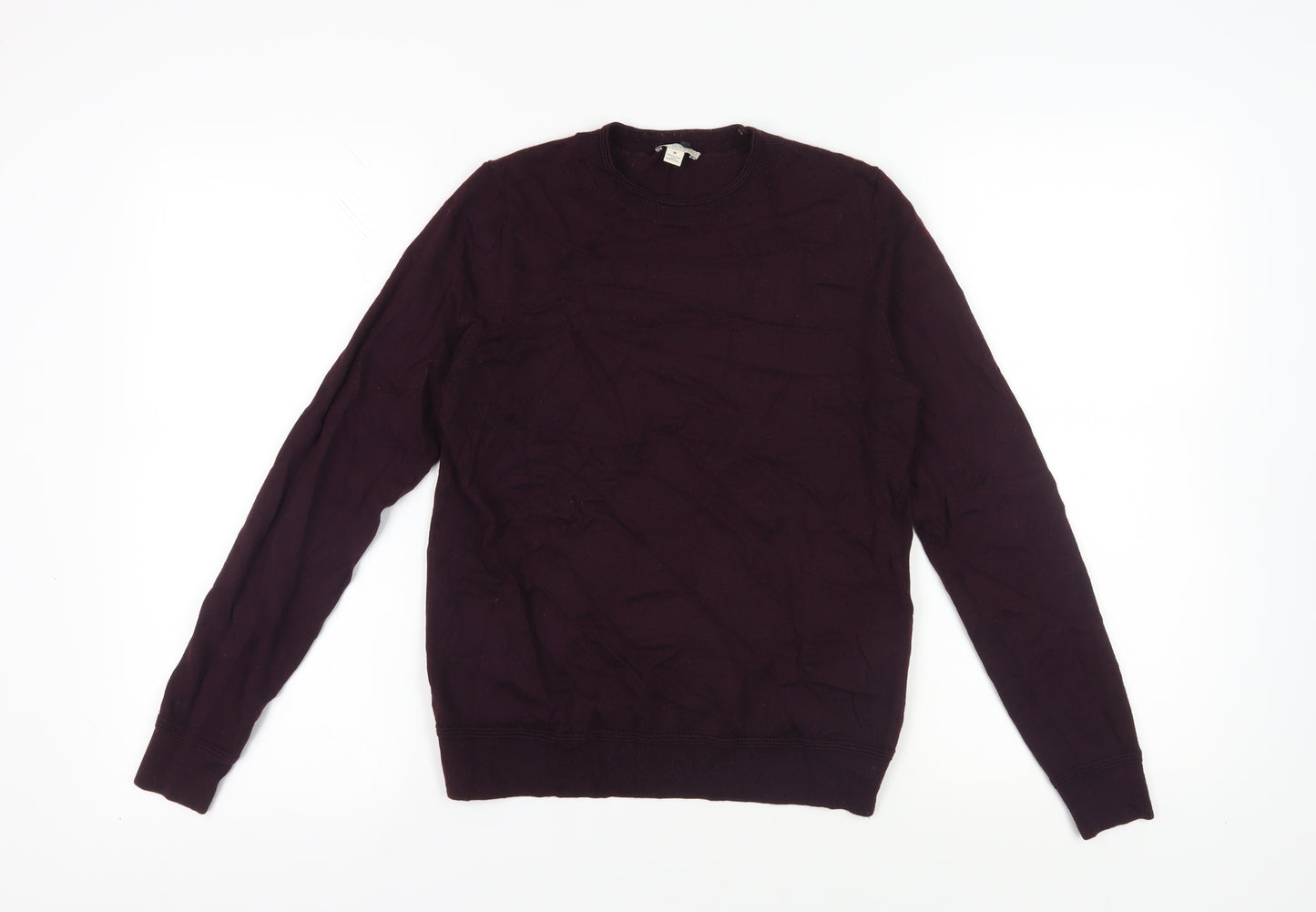 Gap Men's Purple Medium Wool Pullover Jumper