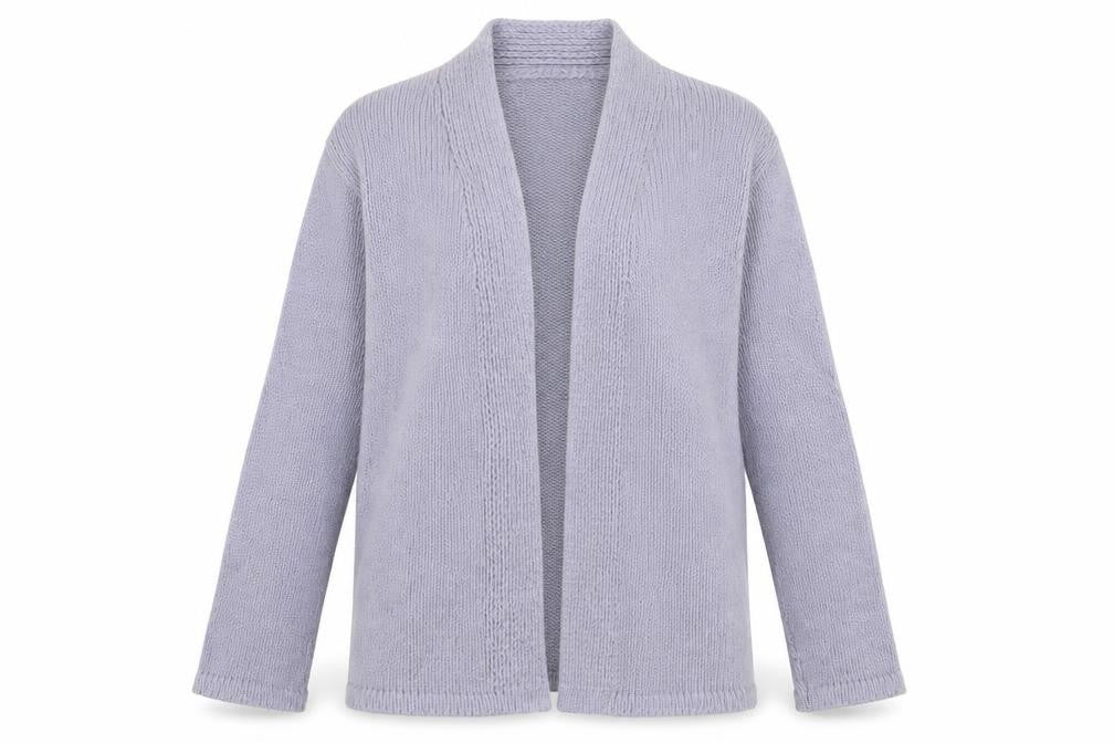 Front view of NESS Women's Grey Chunky Cardigan -, size L