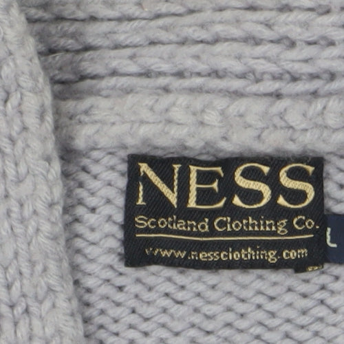 NESS Women's Grey Chunky Cardigan - Size L