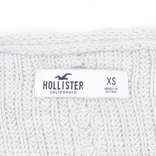 Hollister Women's Grey Cardigan XS Lightweight Knit