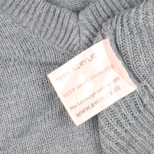 James Pringle Men's Blue Acrylic V-Neck Pullover 2XL