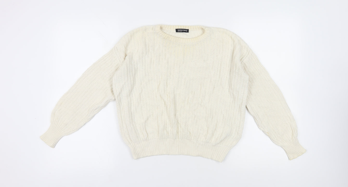 American Apparel Women's Ivory XS Cable-Knit Jumper