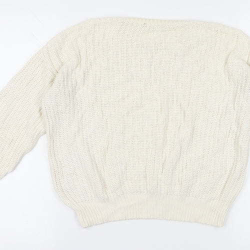 American Apparel Women's Ivory XS Cable-Knit Jumper