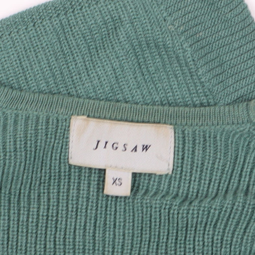 Jigsaw Women's Green Wool Pullover Jumper XS