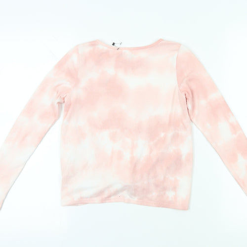 Abercrombie Kids Girls Pink Tie Dye Long Sleeve T-Shirt 9-10 Years