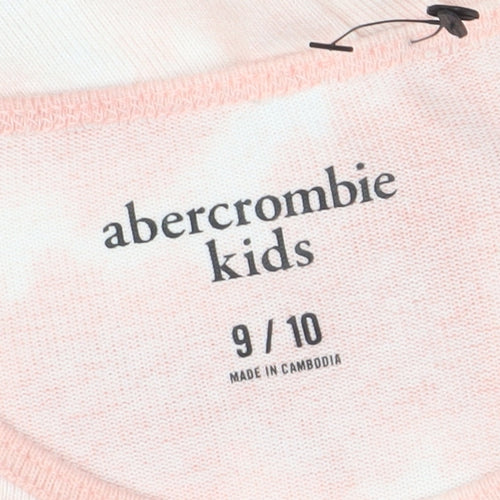 Abercrombie Kids Girls Pink Tie Dye Long Sleeve T-Shirt 9-10 Years