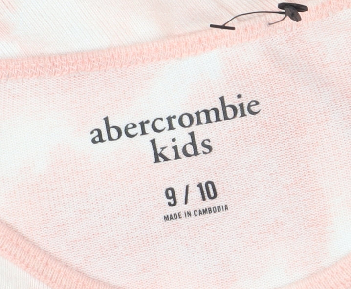 Abercrombie Kids Girls Pink Tie Dye Long Sleeve T-Shirt 9-10 Years