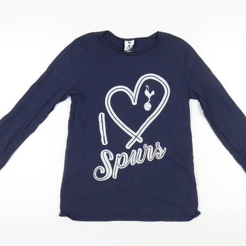 Tottenham Hotspur Boys Blue 13-14 Years Long Sleeve T-Shirt