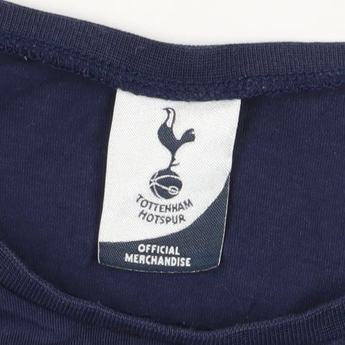 Tottenham Hotspur Boys Blue 13-14 Years Long Sleeve T-Shirt