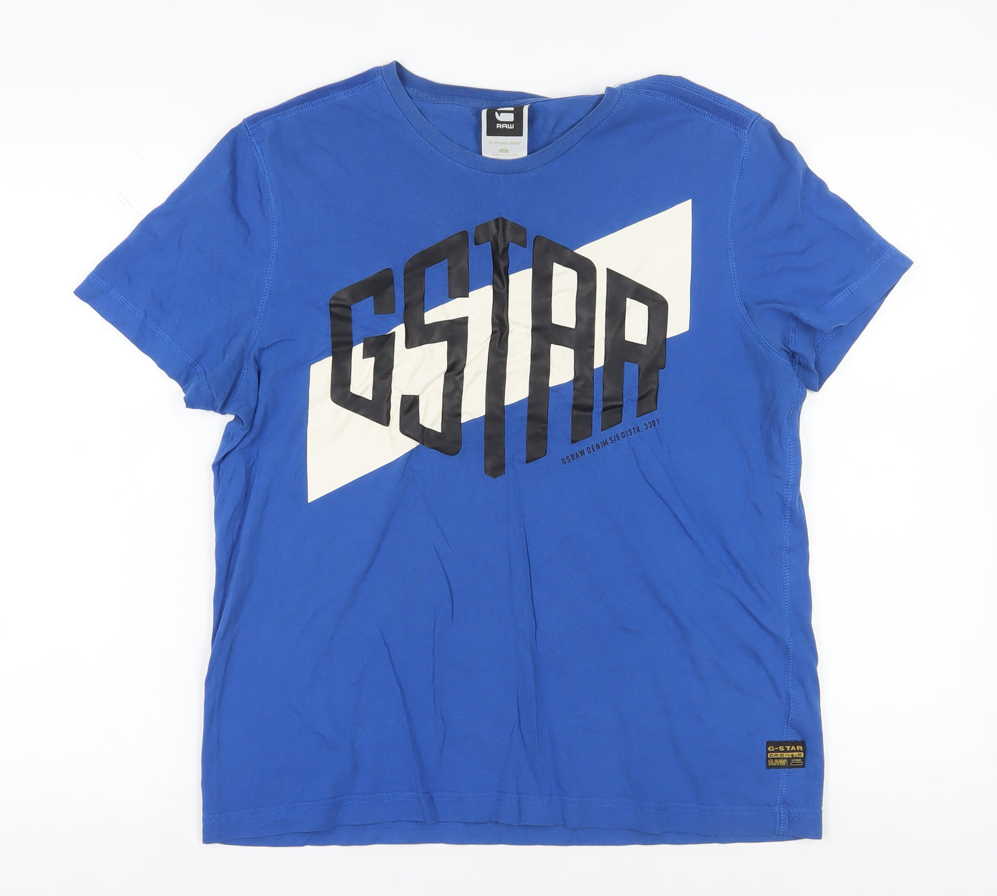 G-Star Raw Men's Blue Graphic T-Shirt L