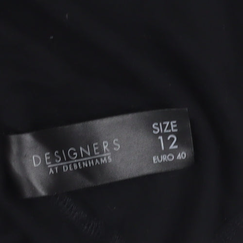 Rocha John Rocha Black Polka Dot Polo Shirt Size 12
