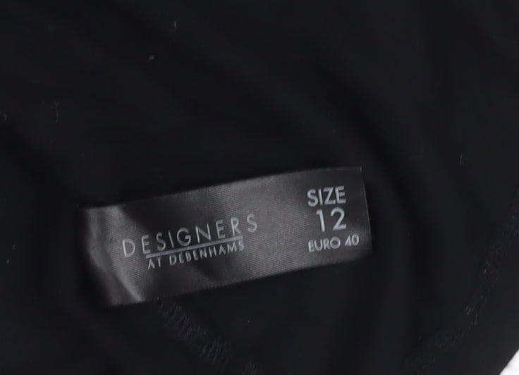 Rocha John Rocha Black Polka Dot Polo Shirt Size 12