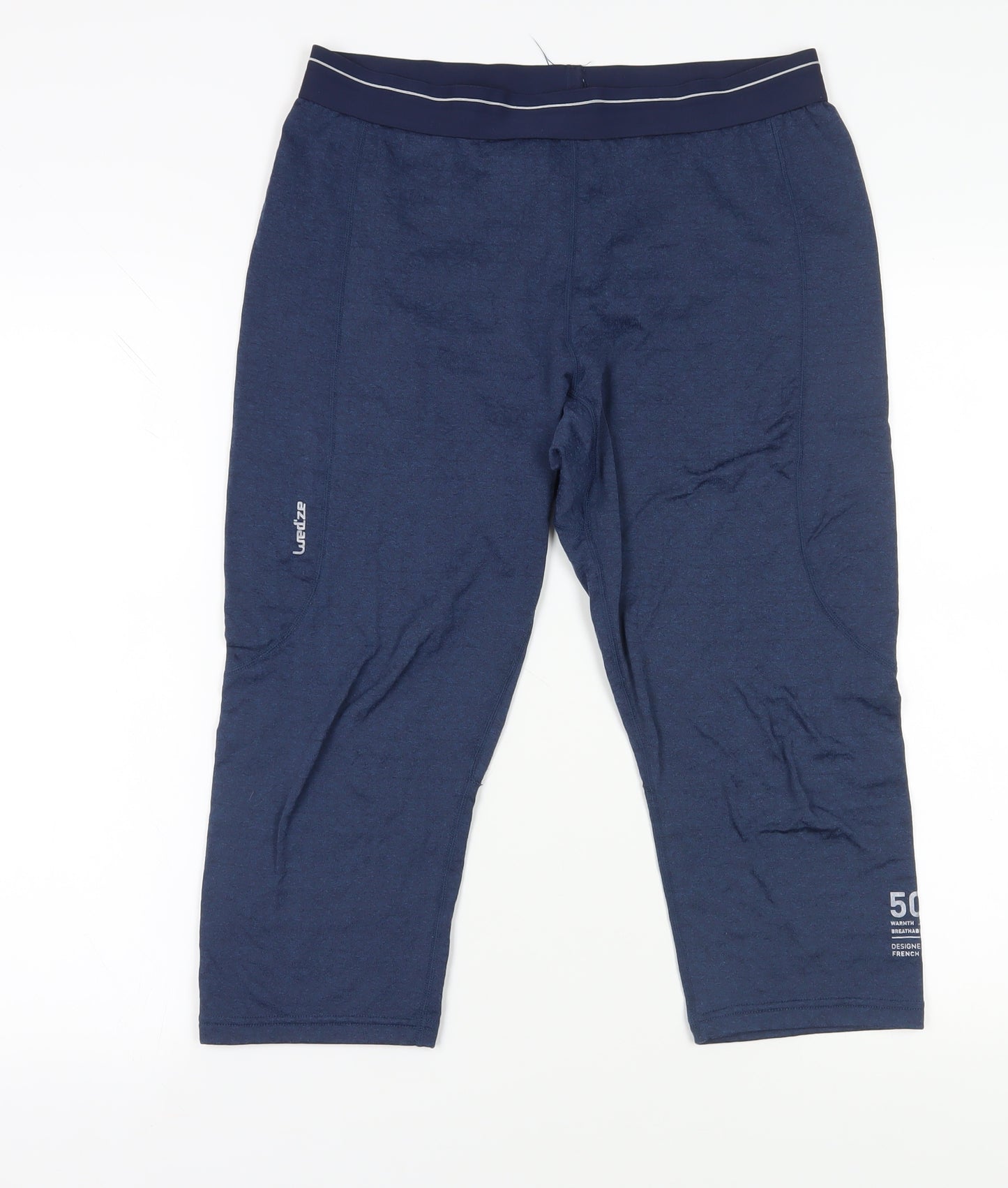 Decathlon Men's Blue Cropped Gym Trousers - Size L