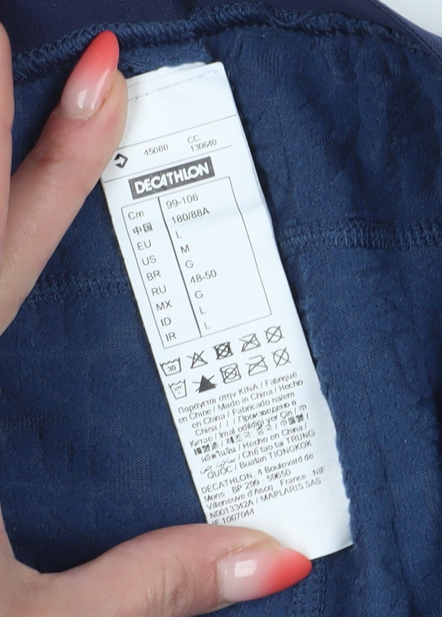 Decathlon Men's Blue Cropped Gym Trousers - Size L