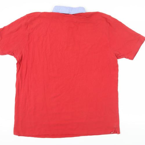 GANT Men's Red 3XL Polo - Short Sleeve, Button-Down