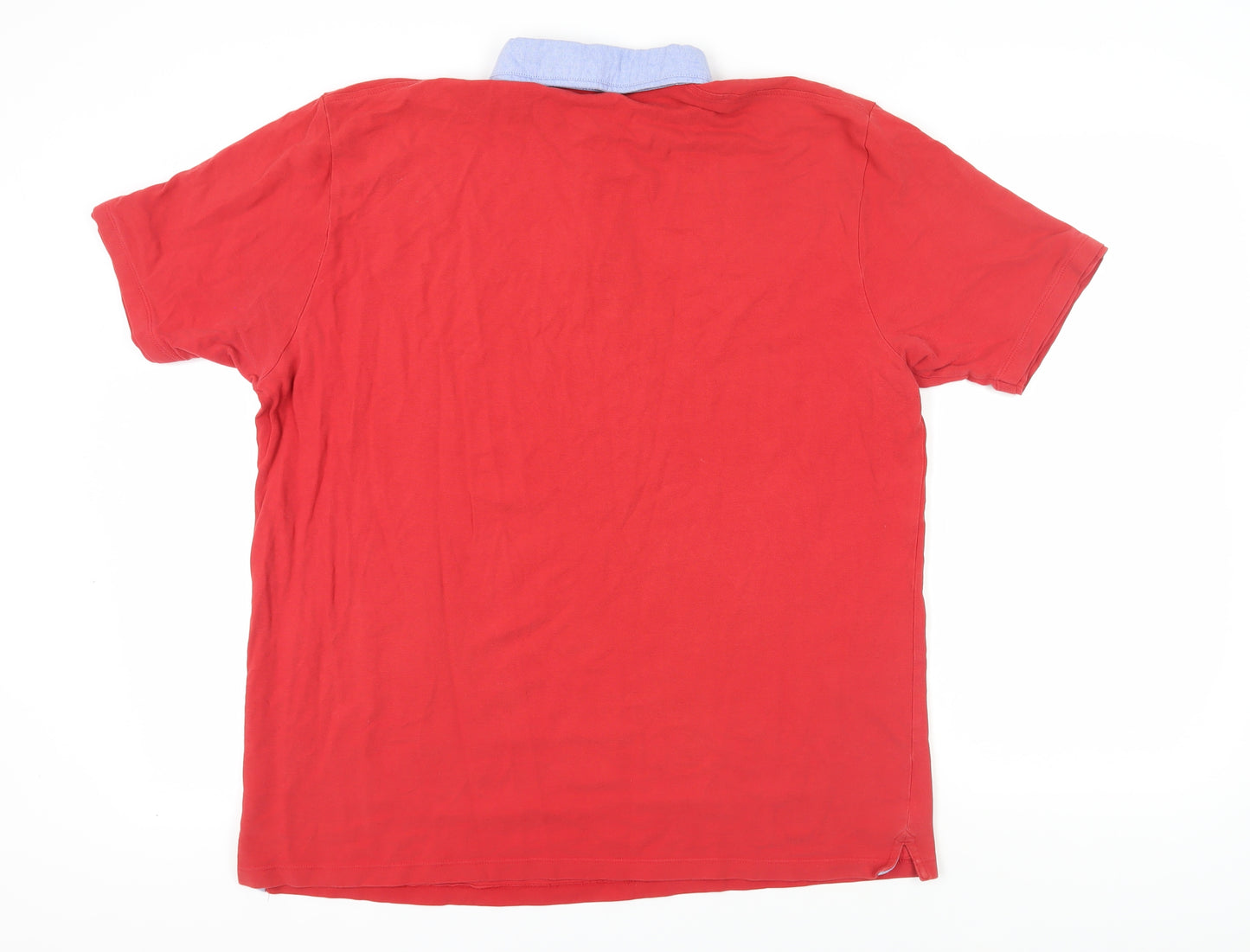 GANT Men's Red 3XL Polo - Short Sleeve, Button-Down