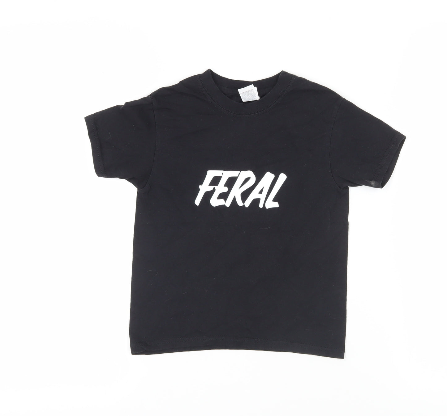 Russell Girls Black M Basic T-Shirt Short Sleeve