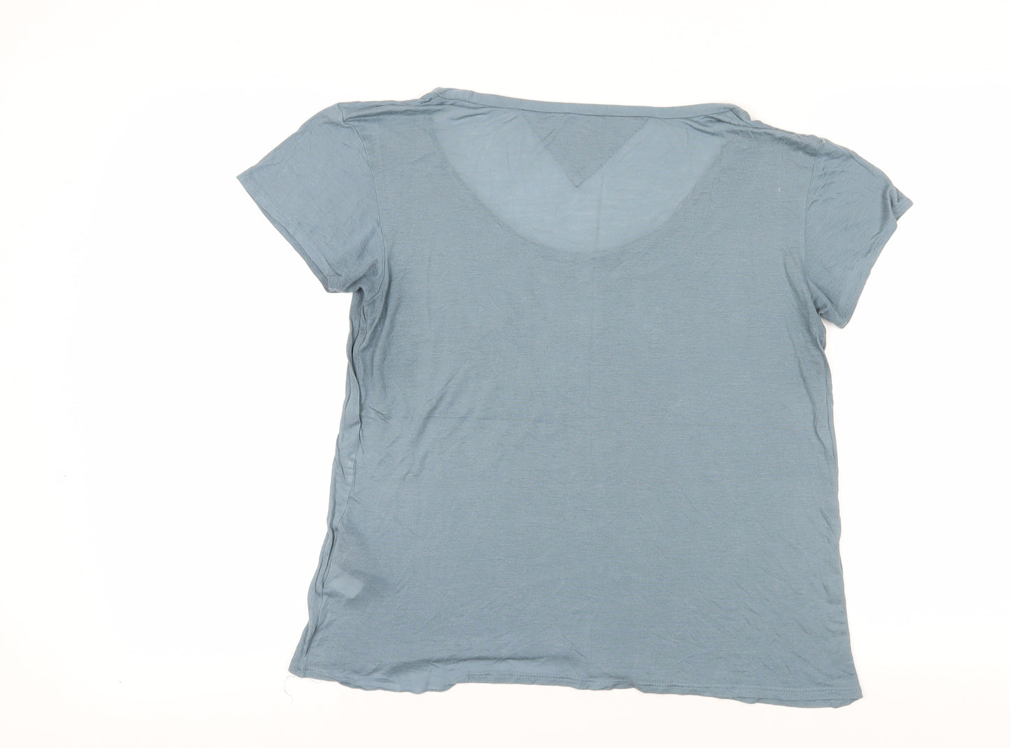 Hilfiger Denim Women Blue T-Shirt Scoop Neck Casual Size M