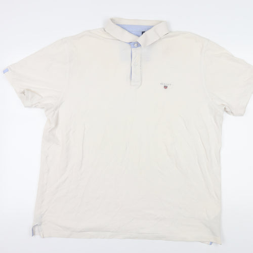 GANT Men's 3XL Beige Cotton Polo Shirt - Casual Style