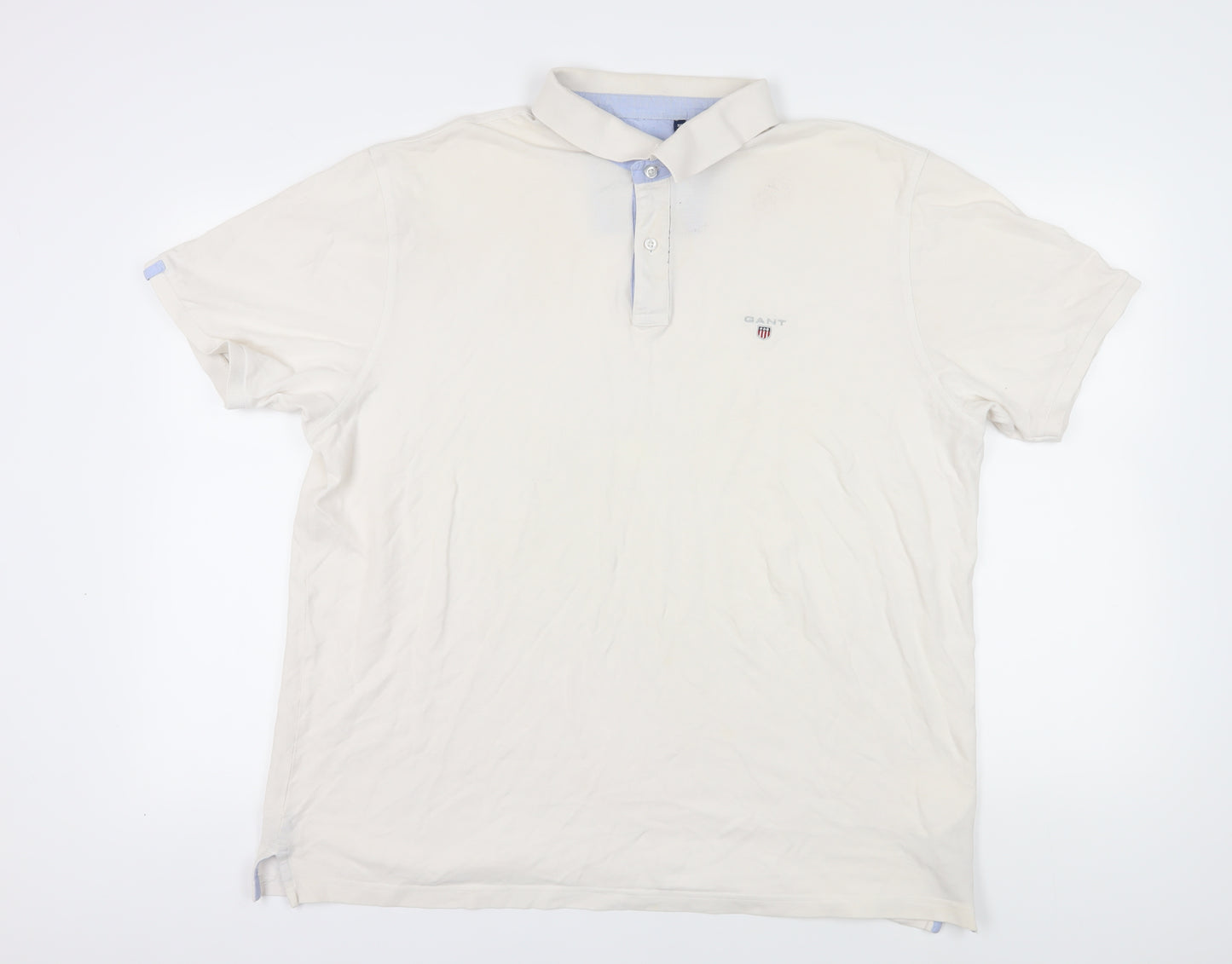 GANT Men's 3XL Beige Cotton Polo Shirt - Casual Style