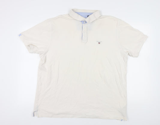 GANT Men's 3XL Beige Cotton Polo Shirt - Casual Style