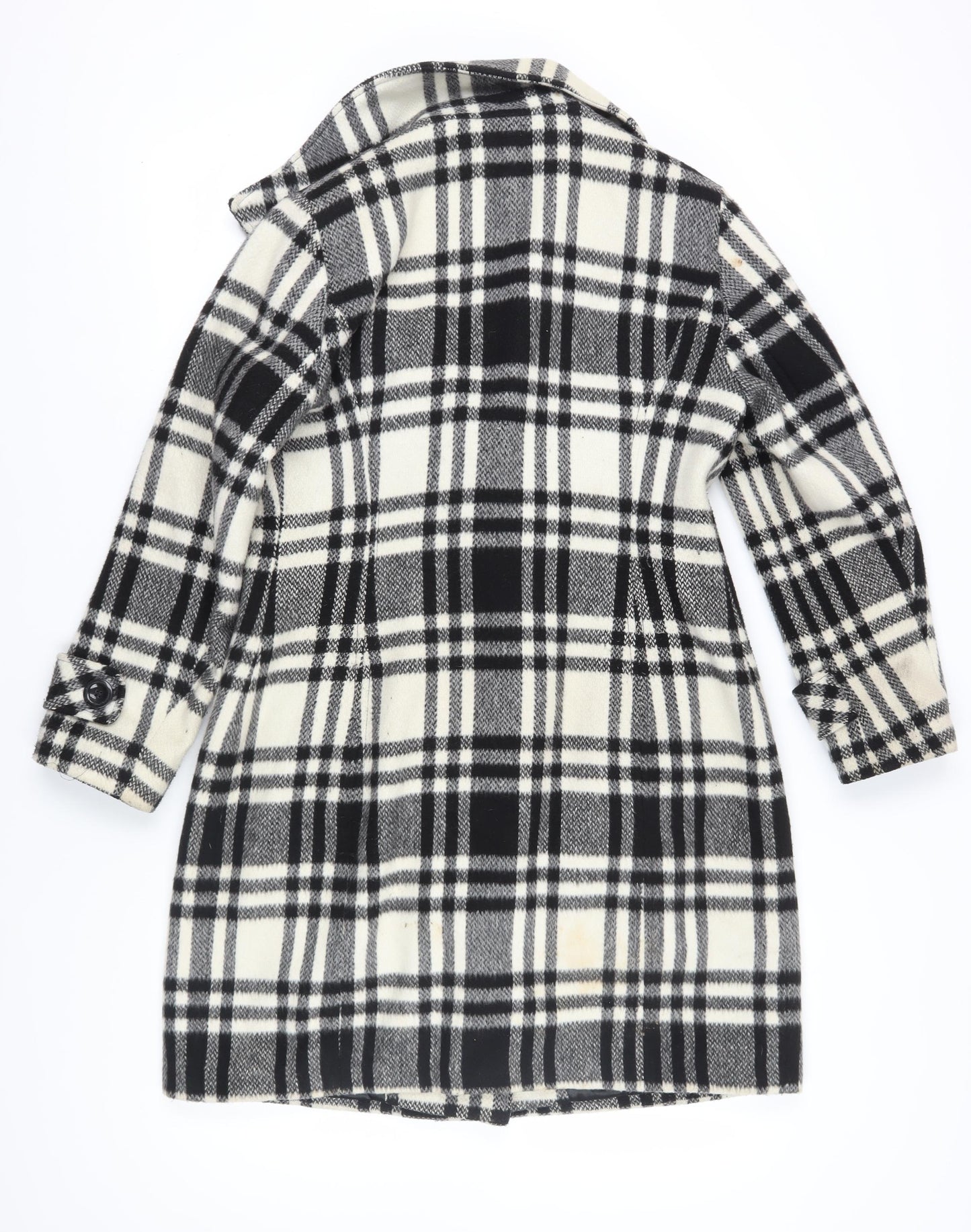 Precis Women's Black Check Petite Pea Coat Size 10