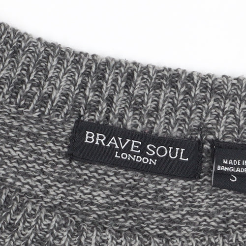 Brave Soul Women's Grey Jumper Dress S Casual
