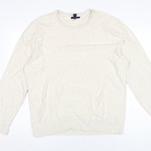 Gap Women's Ivory Cotton Pullover Jumper - Size L