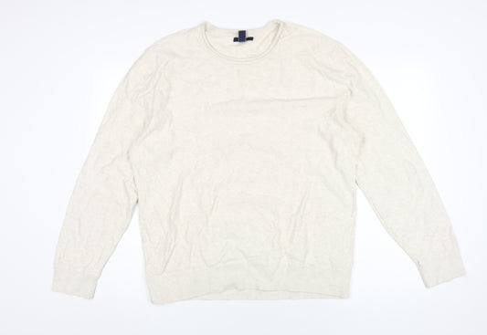 Gap Women's Ivory Cotton Pullover Jumper - Size L