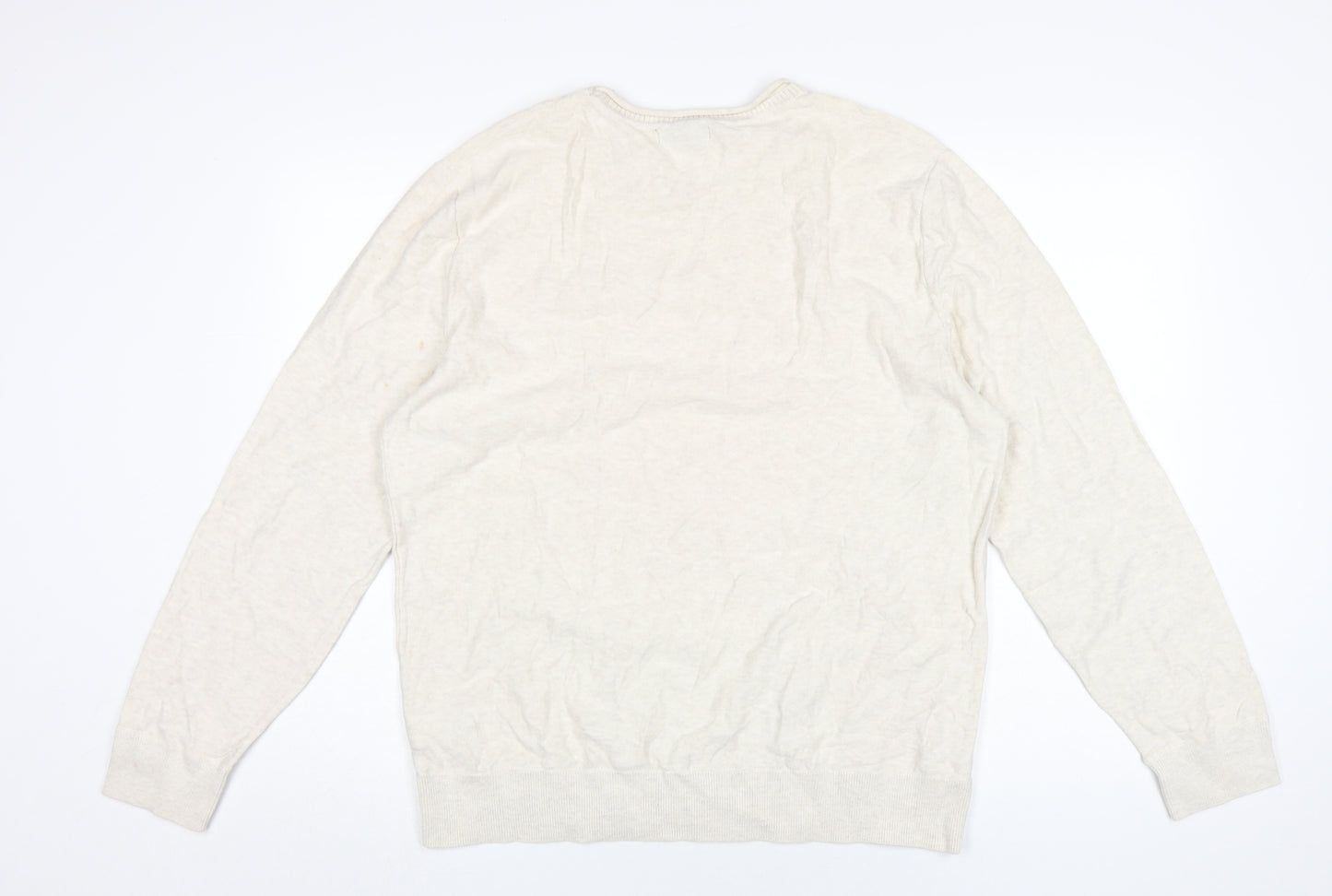 Gap Women's Ivory Cotton Pullover Jumper - Size L