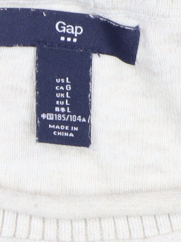 Gap Women's Ivory Cotton Pullover Jumper - Size L