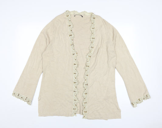 Windsmoor Women's Beige Cardigan L with Embroidery