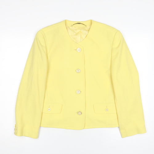 Basler Women's Yellow Regular Jacket Size 12 Excellent