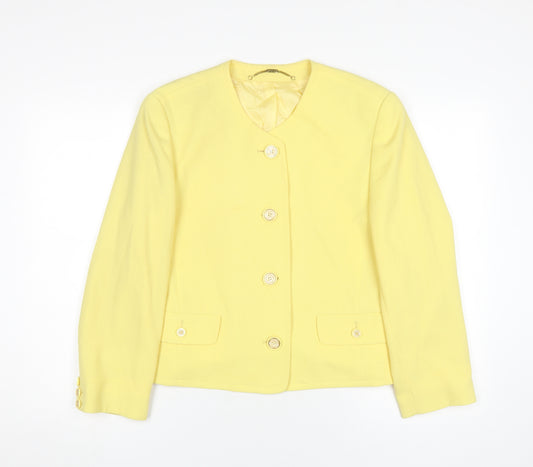 Basler Women's Yellow Regular Jacket Size 12 Excellent