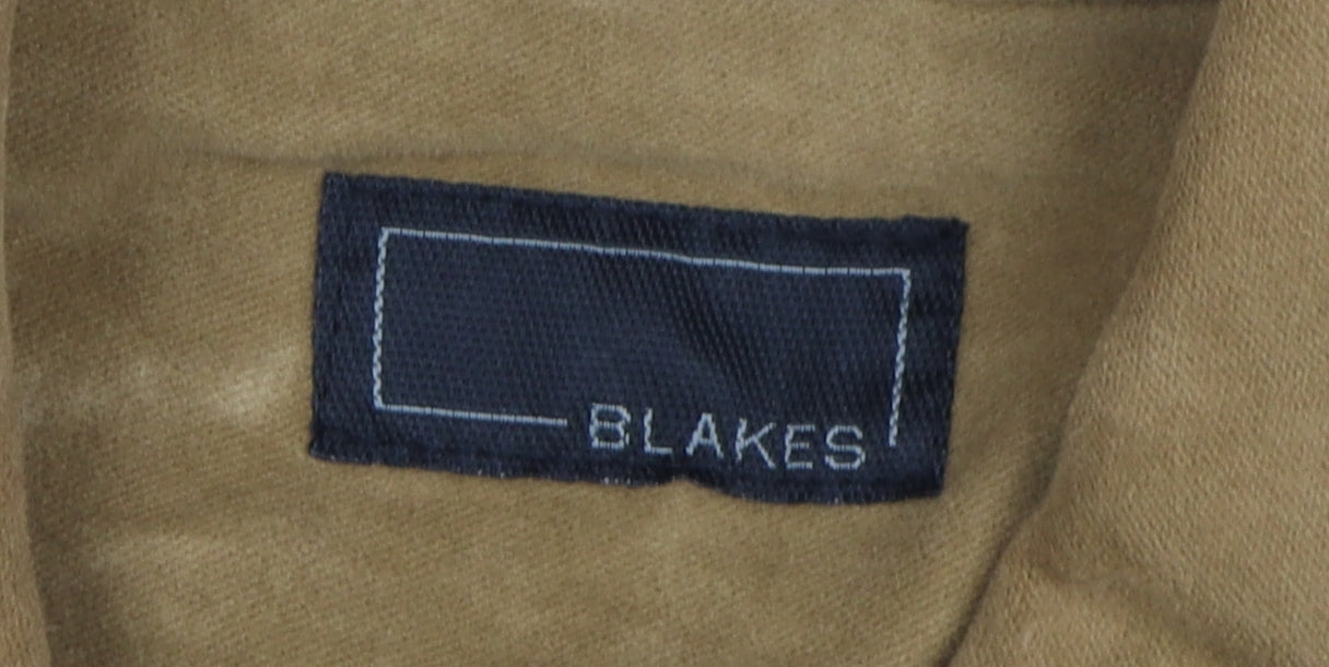 Blakes Men's Beige Cotton Blazer, Casual Autumn, Size M