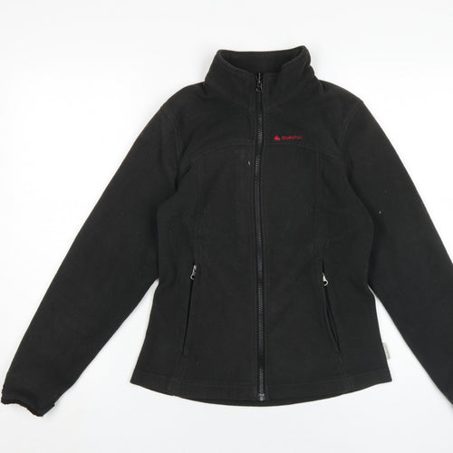 Quechua Women's Black Fleece Jacket, XS, Casual Outdoor