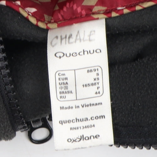 Quechua Women's Black Fleece Jacket, XS, Casual Outdoor