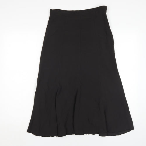 Jigsaw Women’s Black Flare Midi Skirt Size 10 Excellent