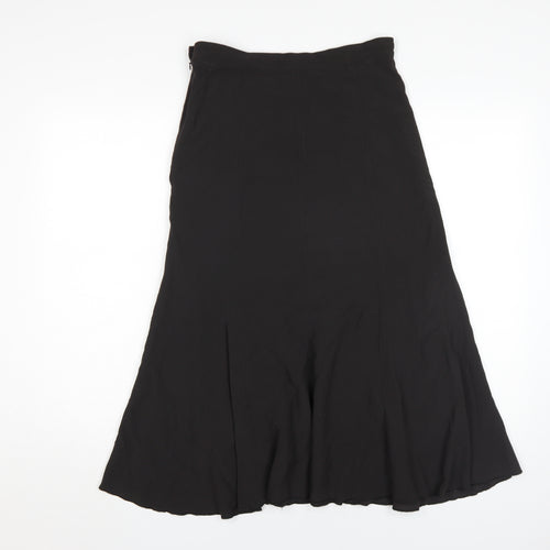 Jigsaw Women’s Black Flare Midi Skirt Size 10 Excellent